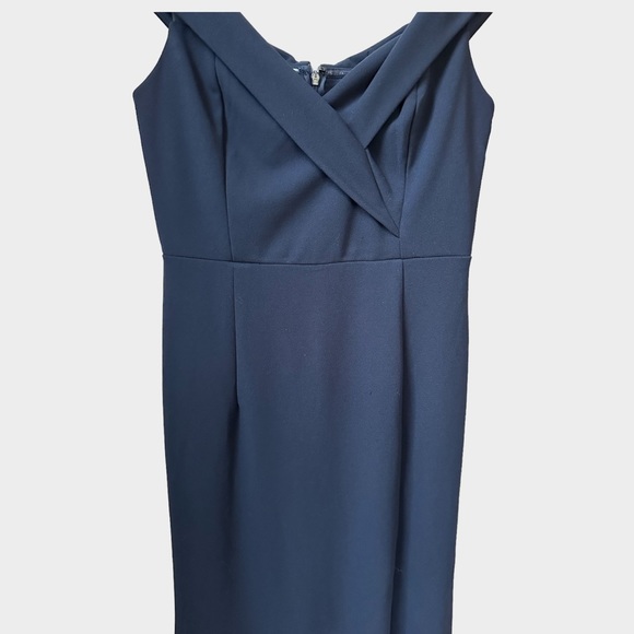 Lulus Song of Love Off the Shoulder Maxi Dress, Navy, L - Picture 2 of 8